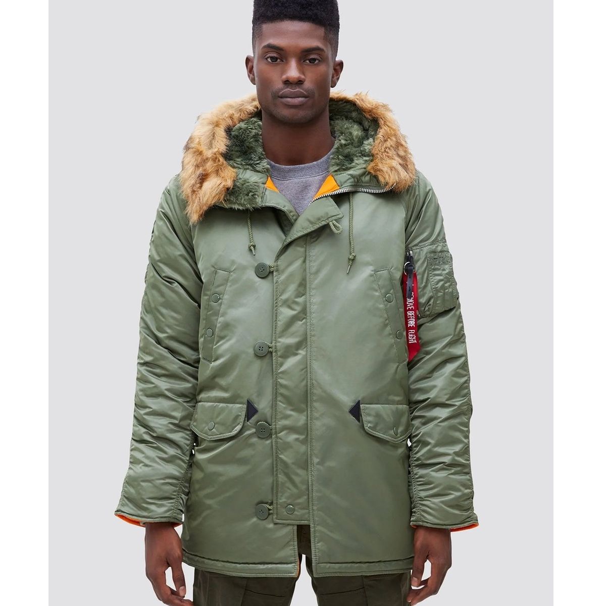ALPHA INDUSTRIES - Chaqueta Alpha Industries de Invierno N-3B Slim Fit Parka