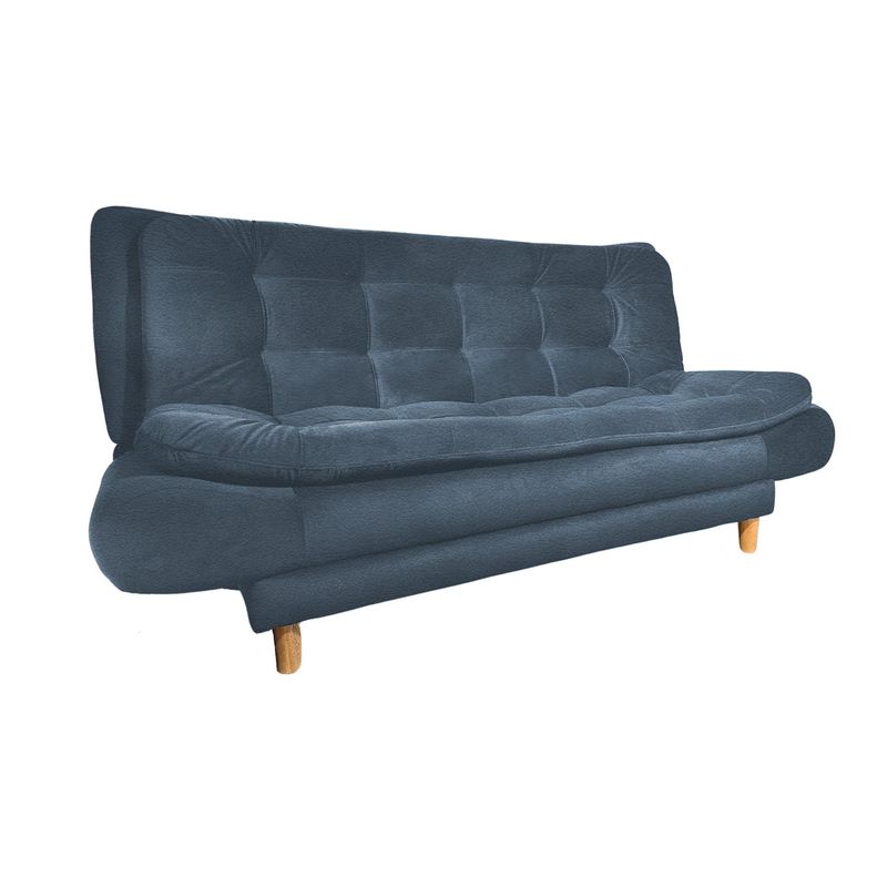 EKONOMODO COLOMBIA - Sofa cama 3 puestos Clic Clac en Madera de Pino Kloe Azul 90x170x84