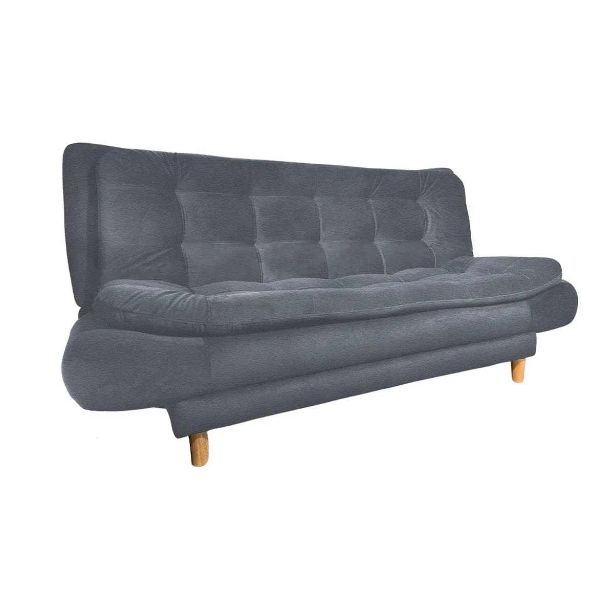 EKONOMODO COLOMBIA - Sofa Cama 3 Puestos Clic Clac En Madera De Pino Kloe Gris Pl 90X180X84