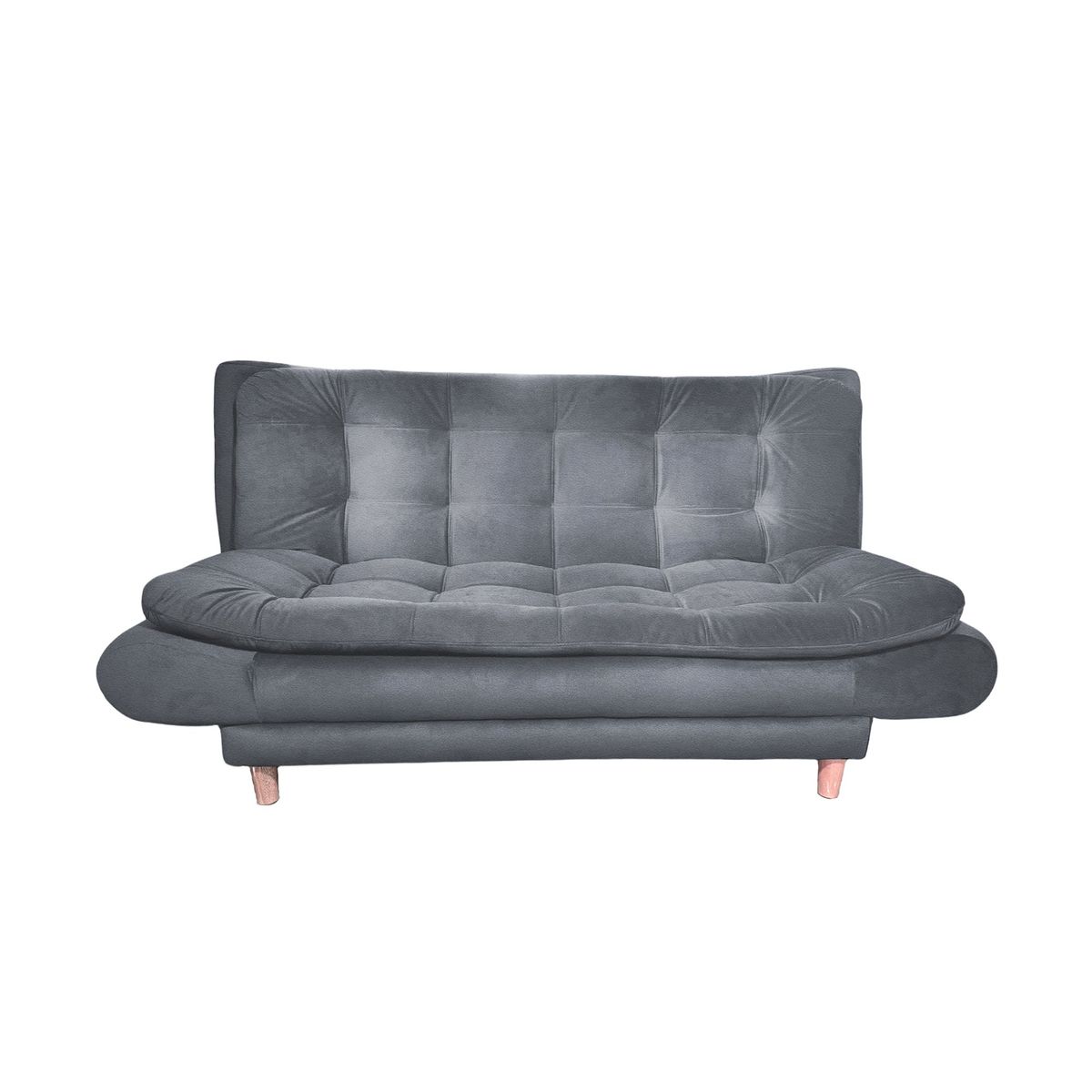 EKONOMODO COLOMBIA - Sofa Cama 3 Puestos Clic Clac En Madera De Pino Kloe Gris Pl 90X180X84