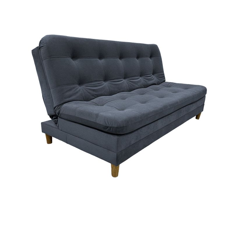 EKONOMODO COLOMBIA - Sofa cama 3 puestos Clic Clac en Madera de Pino Yezz Azul 90x170x84