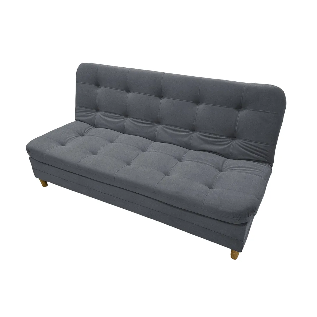 EKONOMODO COLOMBIA - Sofa Cama 3 Puestos Clic Clac En Madera De Pino Yezz Gris Pl 90X170X84