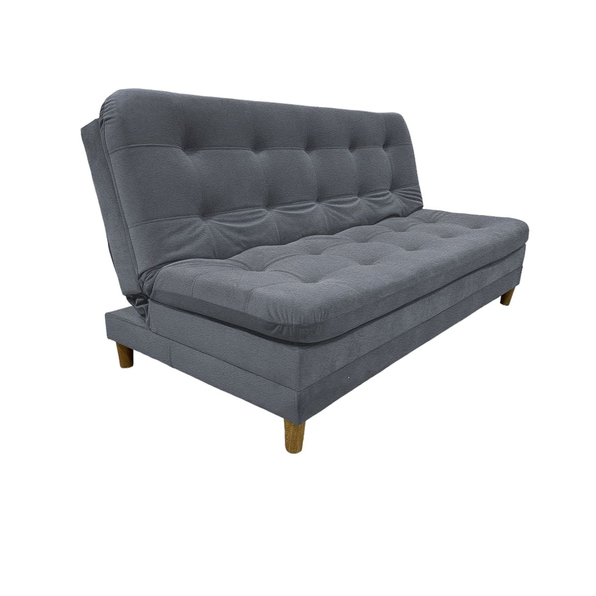 EKONOMODO COLOMBIA - Sofa Cama 3 Puestos Clic Clac En Madera De Pino Yezz Gris Pl 90X170X84