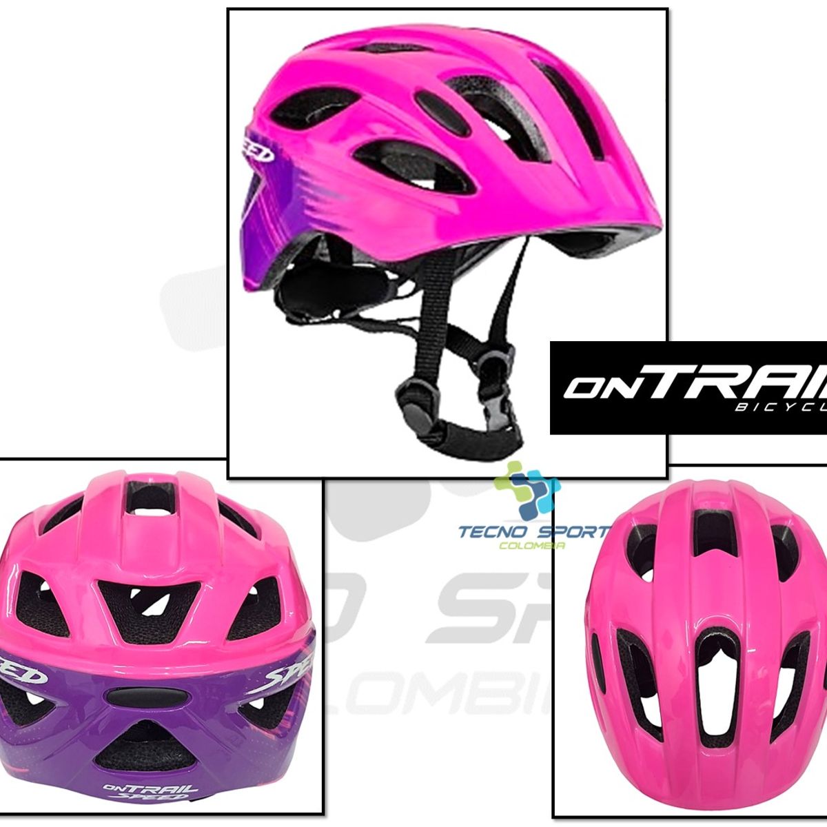 ON TRAIL - Casco Niña Niño Bicicleta Patines Monopatin Ajustable