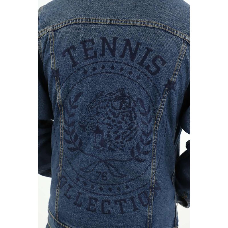 TENNIS - Chaqueta azul con bordado para hombre