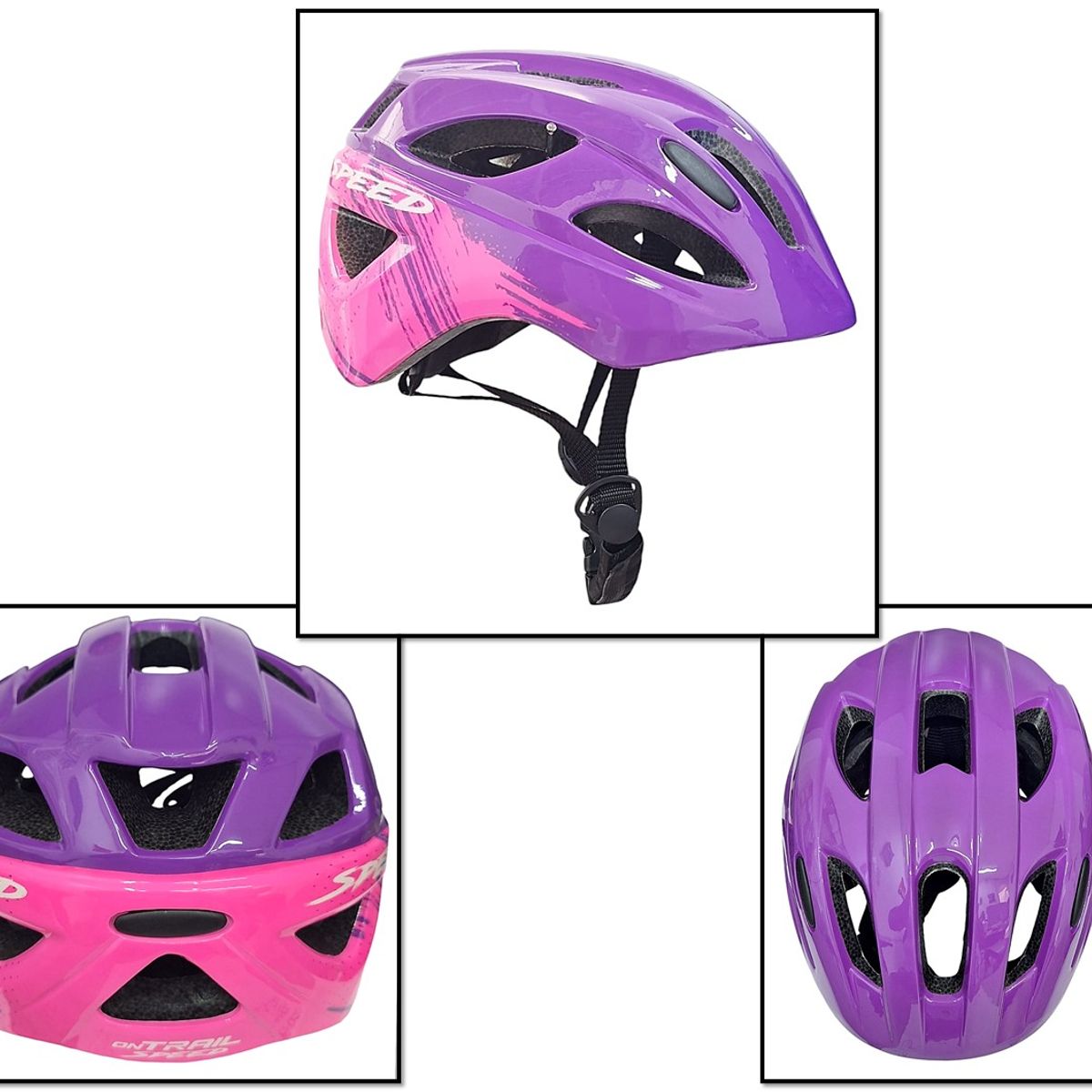 ON TRAIL - Casco Niña Niño Bicicleta Patines Monopatin Ajustable