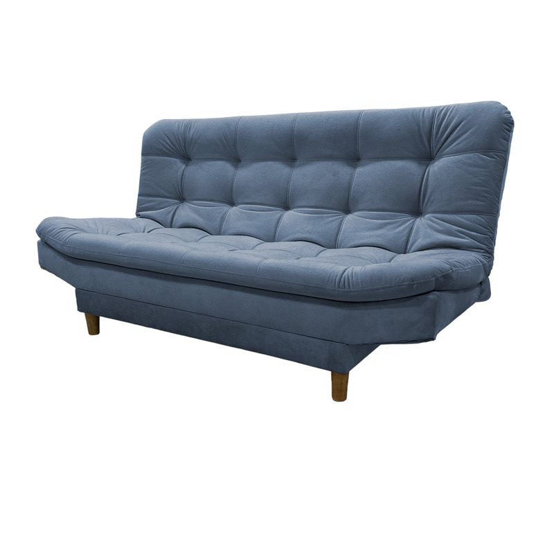 EKONOMODO COLOMBIA - Sofa cama 3 puestos Clic Clac en Madera de Pino Zou Azul 90x170x84
