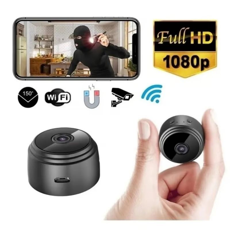 GENERICO - Mini Cámara Espía Wifi Cámara Inalámbrica Oculta A9 1080P Full HD