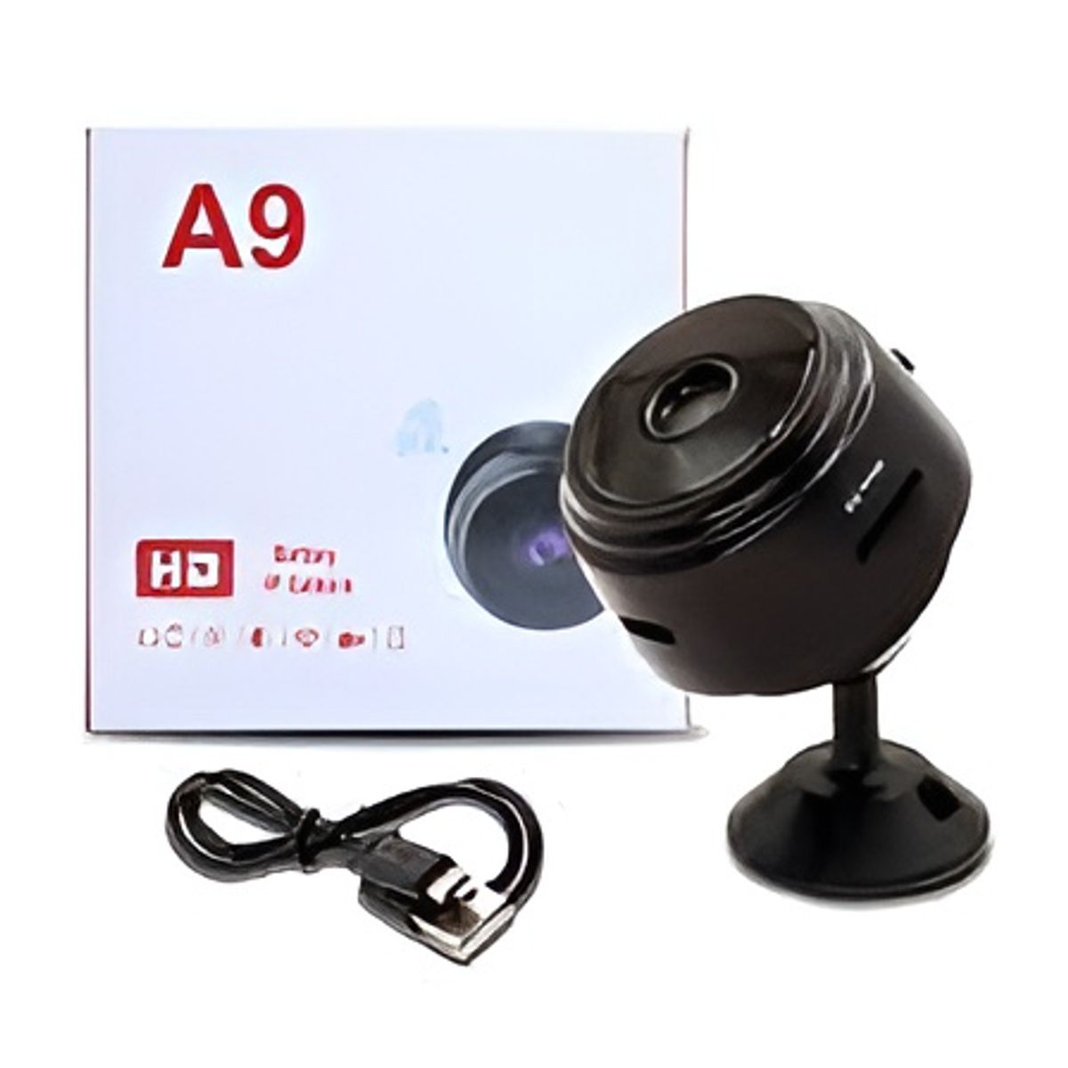 GENERICO - Mini Cámara Espía Wifi Cámara Inalámbrica Oculta A9 1080P Full HD