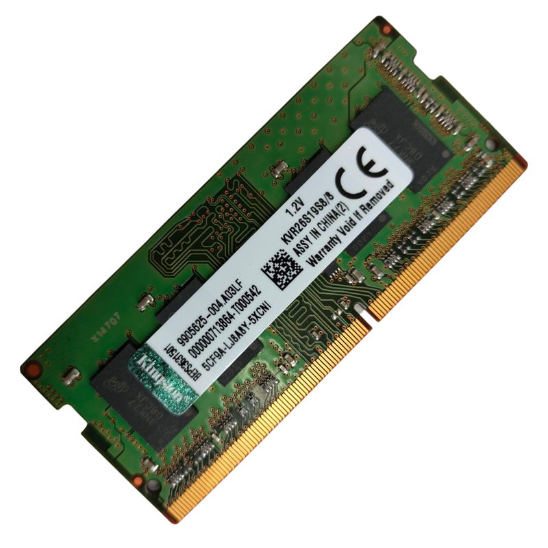KINGSTON - Memoria Ram Sodimm Ddr4 8gb Kingston 2666 Mhz Portatil Laptop
