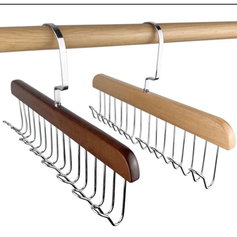 GENERICO - x2 Ganchos Multifuncional de Madera Bolsos Gorras