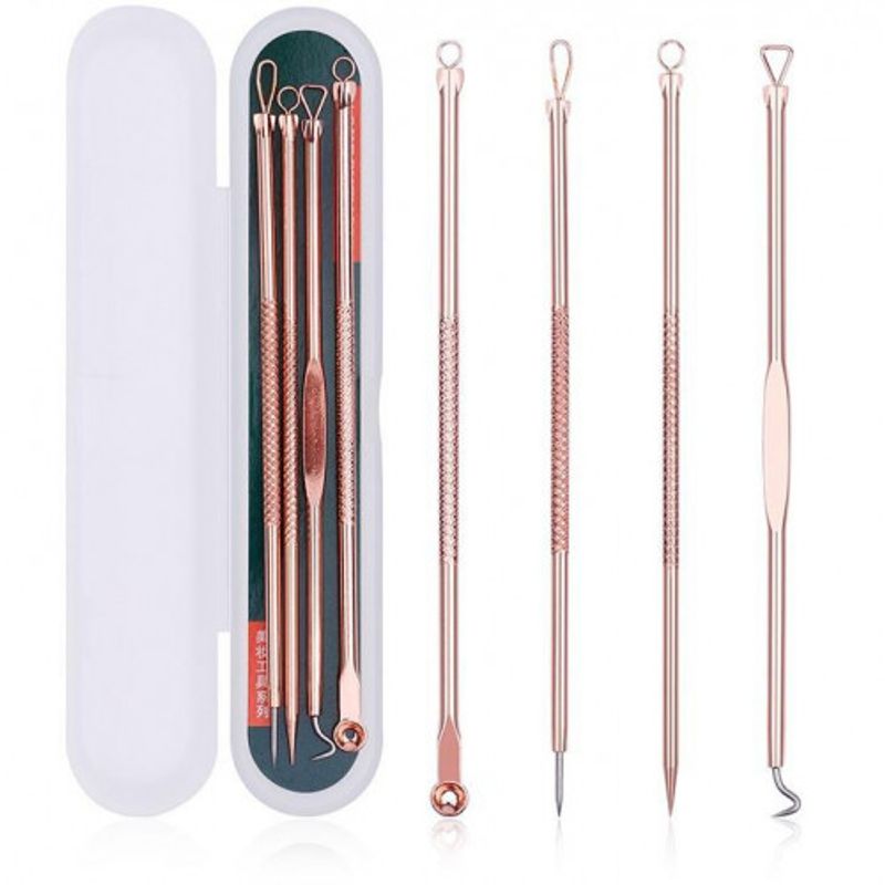 GENERICO - Kit Limpiez Facial 4 Herramientas Saca Espinillas