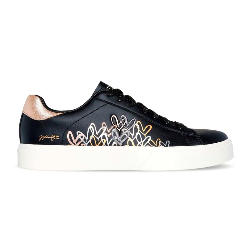 SKECHERS - TENIS SKECHERS NEGRO PARA MUJER SK EDEN LX GLEMING HEARTS BLACK