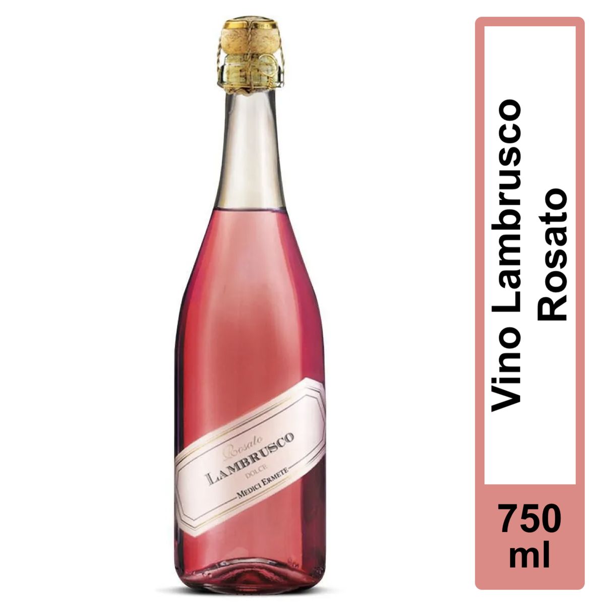 NACIONAL - Vino Lambrusco Rosado 750mL