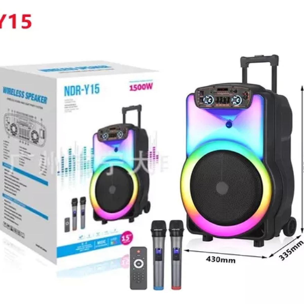 GENERICO - CABINA DE SONIDO 15 PULGADAS RECARGABLE