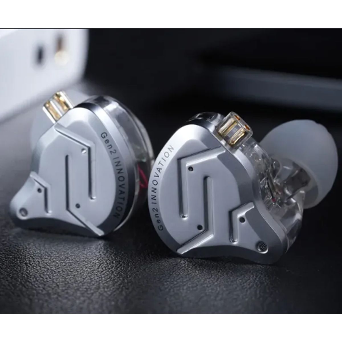 KZ - Nuevos KZ ZSN PRO 2 Audífonos Gris claro con micrófono