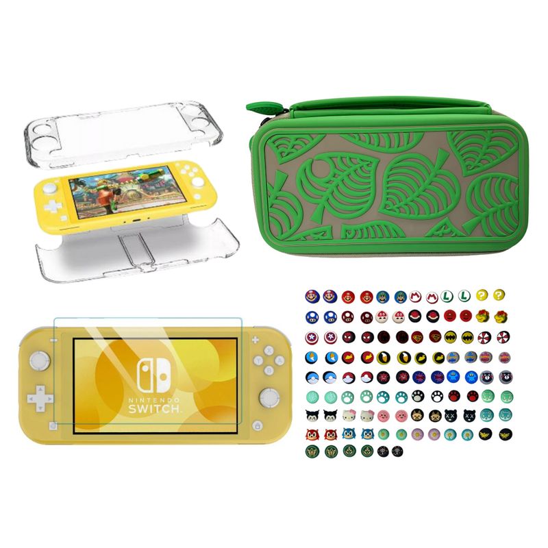 GENERICO - Estuche Edicion  Animal Crossing+ Vidrio+ Grips+ Acrilico Switch Lite