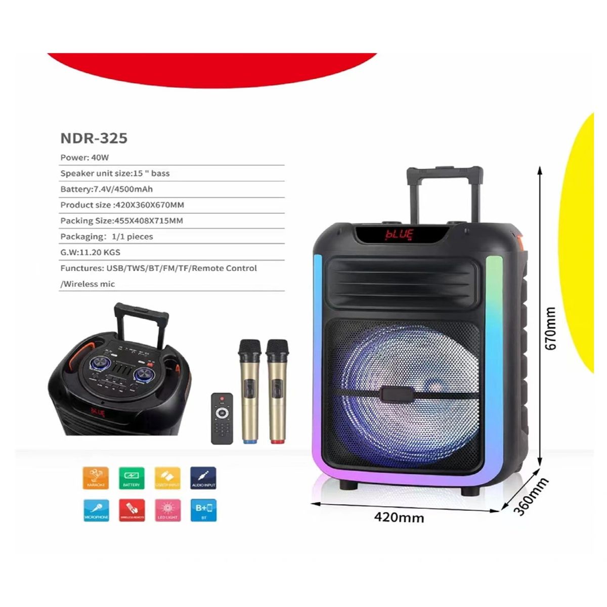 GENERICO - PARLANTE DE SONIDO  NDR-325