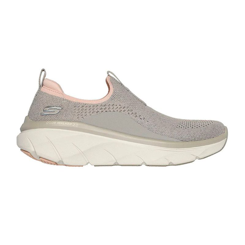 SKECHERS - TENIS SKECHERS GRIS PARA MUJER SK D LUX WALKER 2 0 BOLD STATE TAUPE