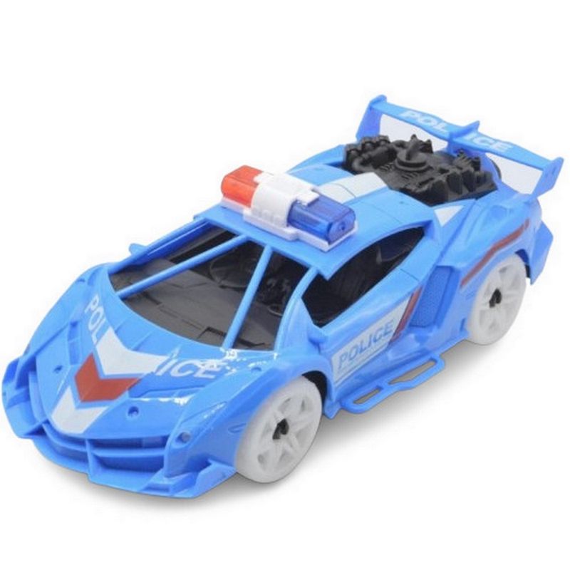 GENERICO - Carro Policia Deportivo Luces Movimiento Vapor + Baterias