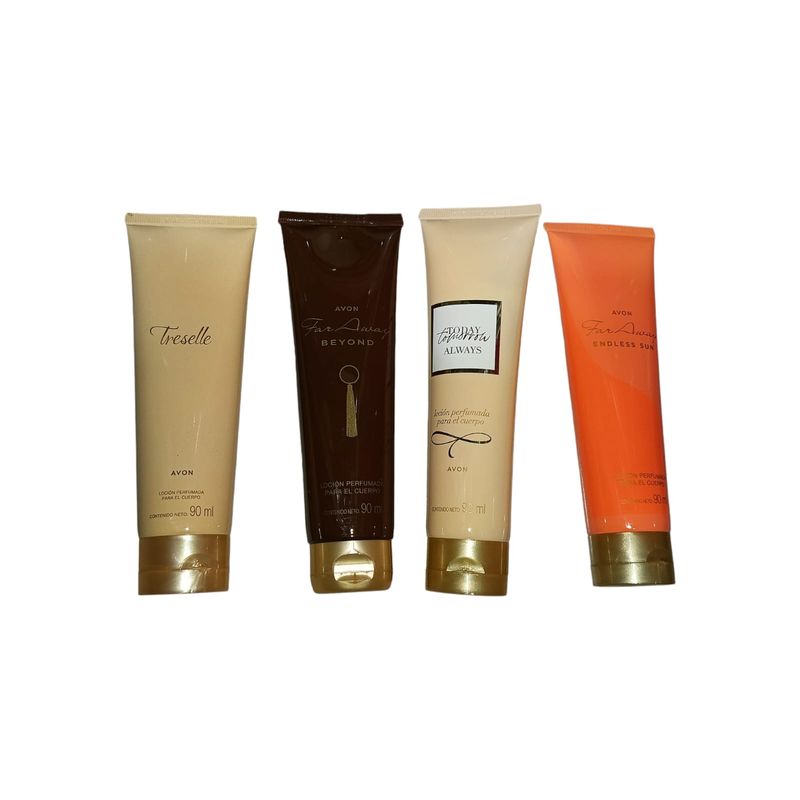 AVON - Crema Perfumada Avon 90 ML Far Away end, treselle, beyond, today x4
