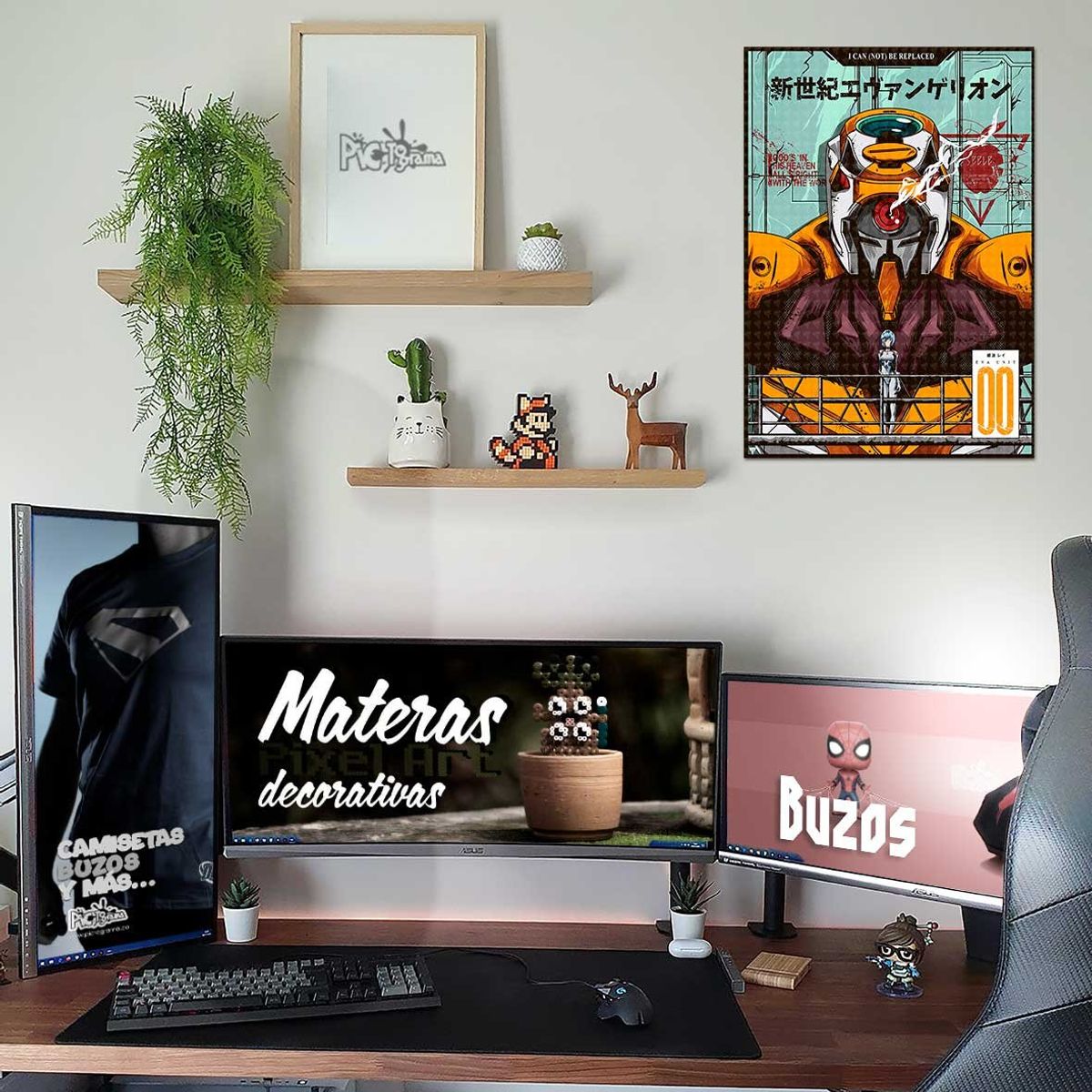 NEW PRINT - Póster Neon Genesis Evangelion Película Afiche Impresión Fotográfica