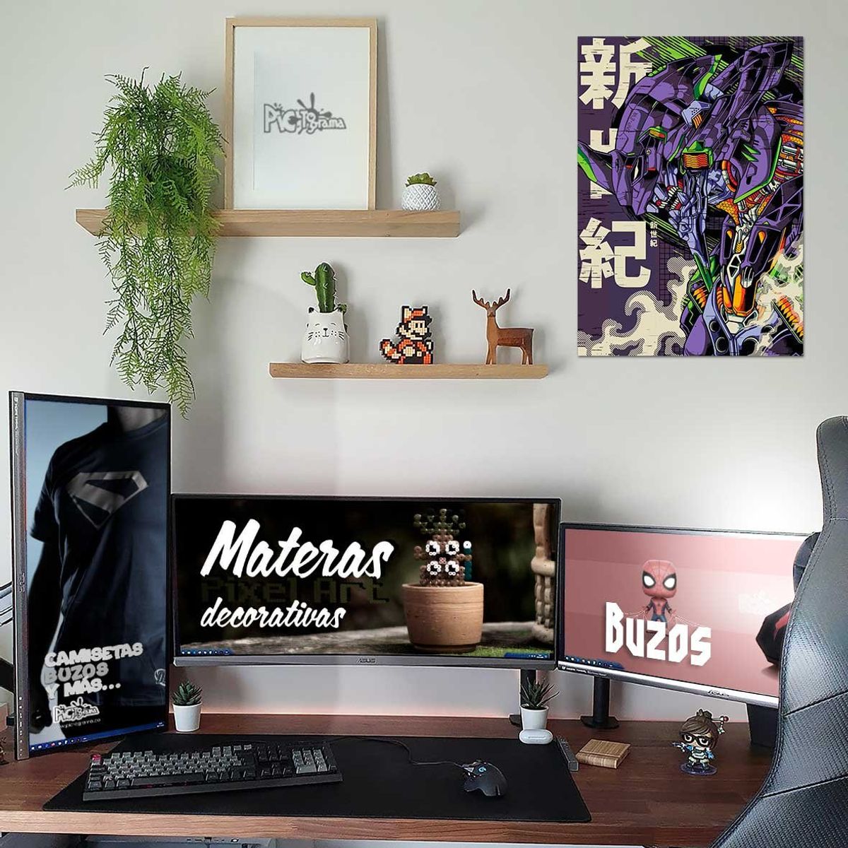 NEW PRINT - Póster Neon Genesis Evangelion Película Afiche Impresión Fotográfica