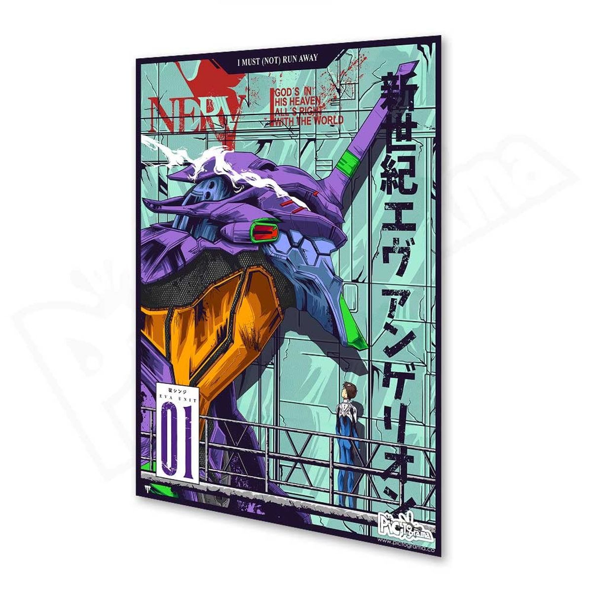 NEW PRINT - Póster Neon Genesis Evangelion Película Afiche Impresión Fotográfica