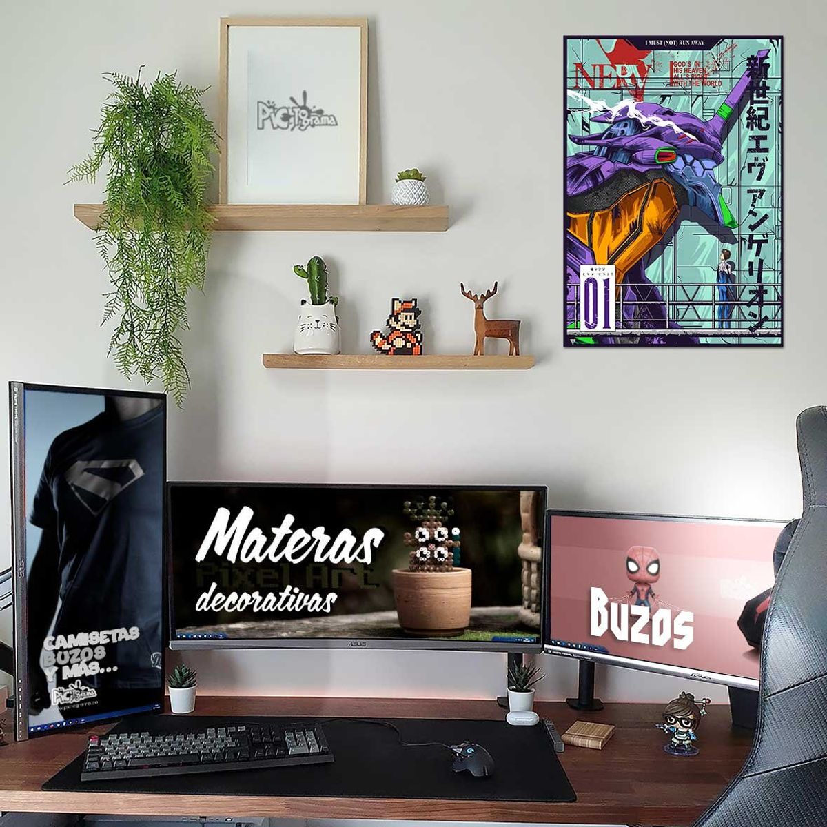 NEW PRINT - Póster Neon Genesis Evangelion Película Afiche Impresión Fotográfica