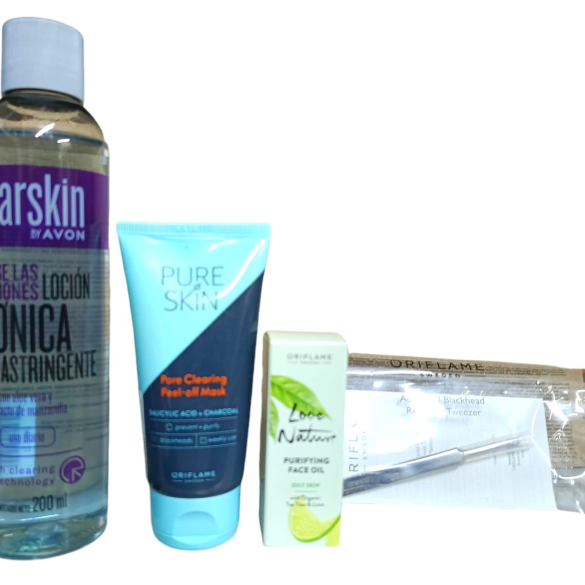 AVON - Clearskin Loción Astringente + Removedor puntos negros x4