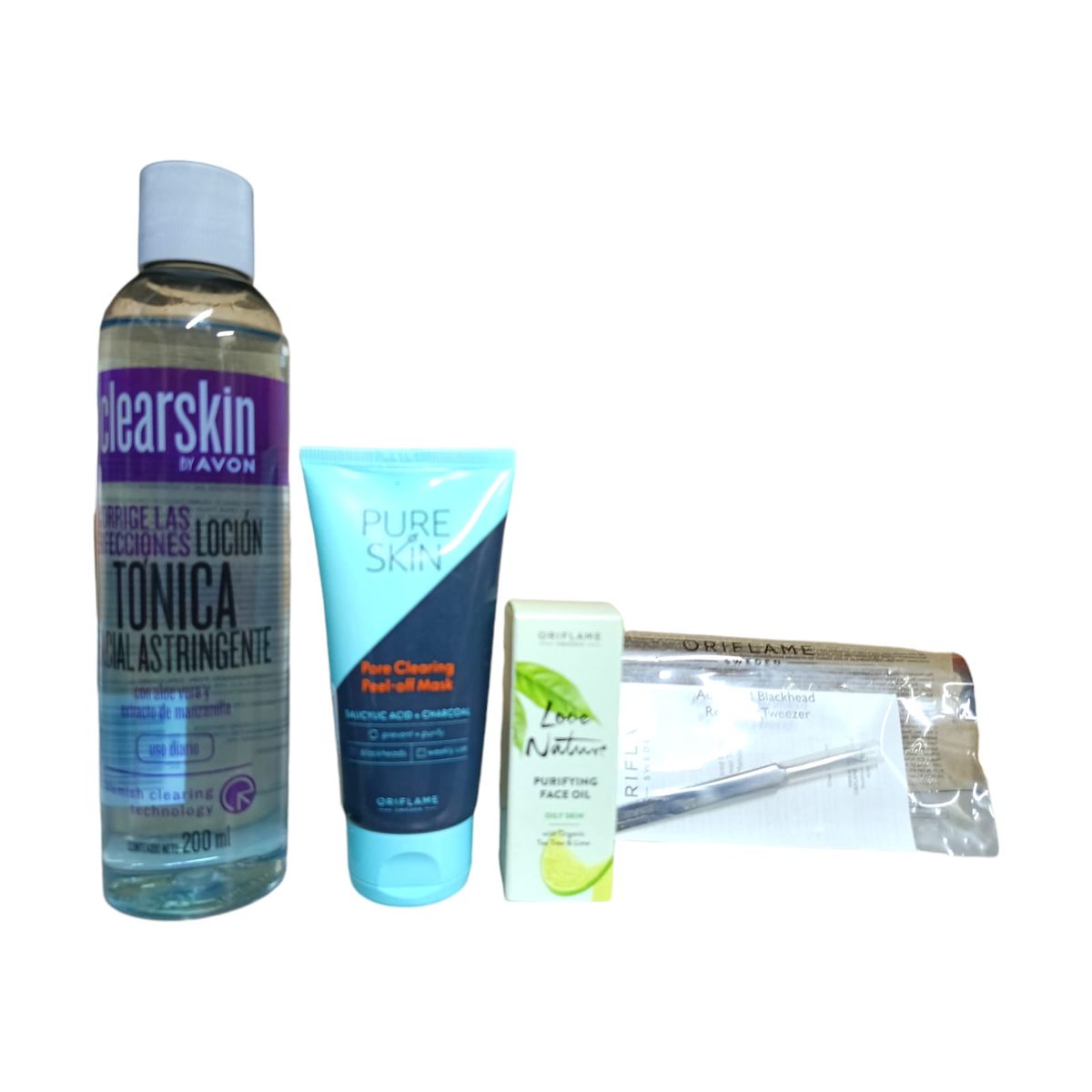 AVON - Clearskin Loción Astringente + Removedor puntos negros x4