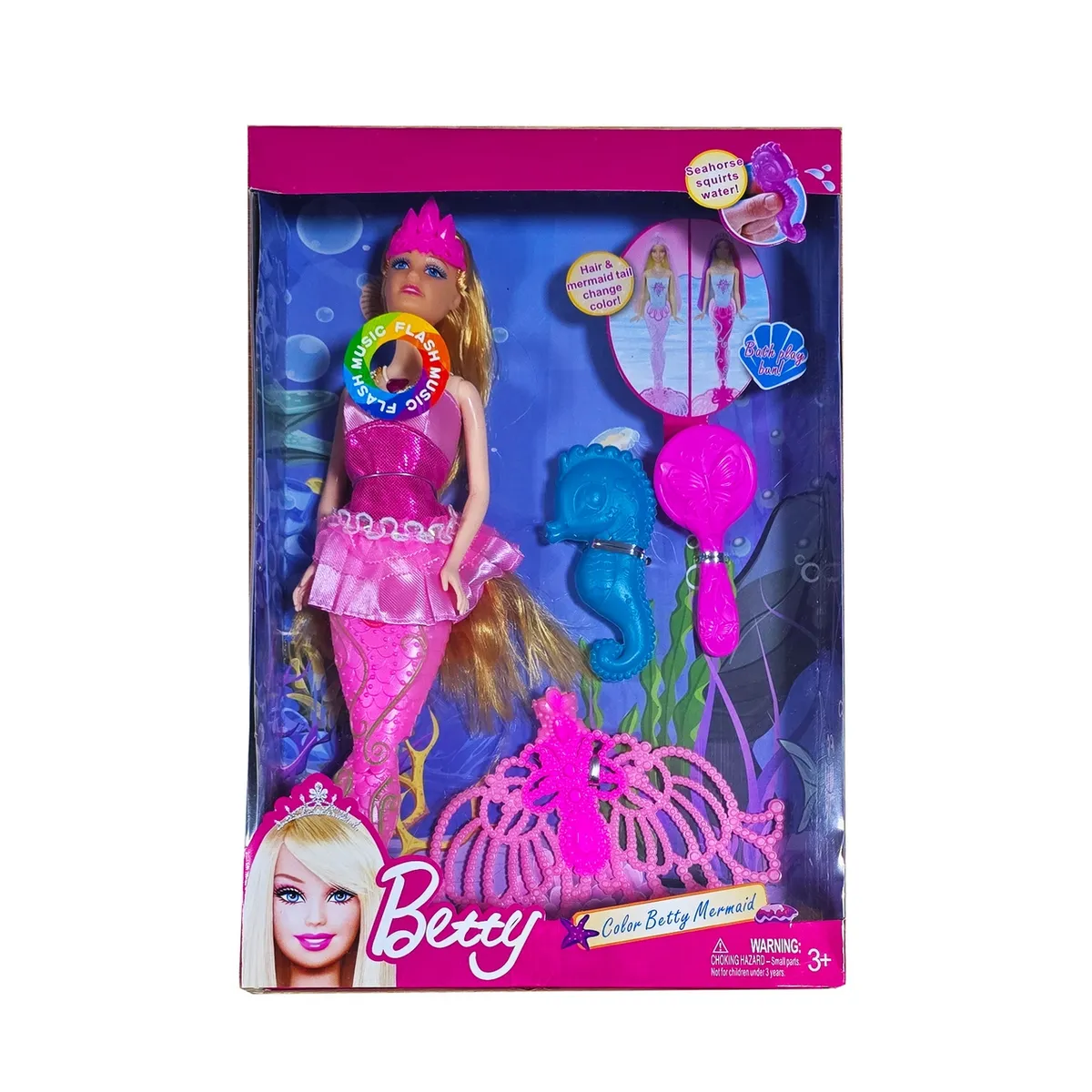 DAYOSHOP - Muñeca Cola Sirena Princesa Peine Accesorios Juguete Niña