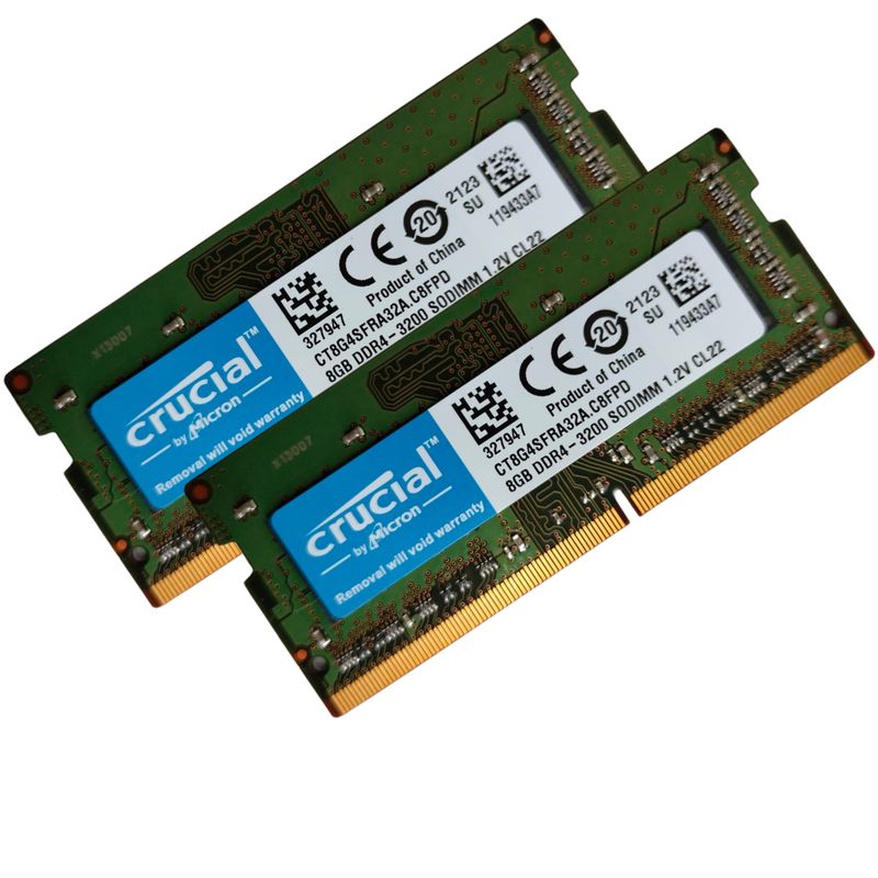CRUCIAL - Kit Memoria Ram Crucial Ddr4 16 Gb (2x8gb) 3200mhz Portátil Sodimm