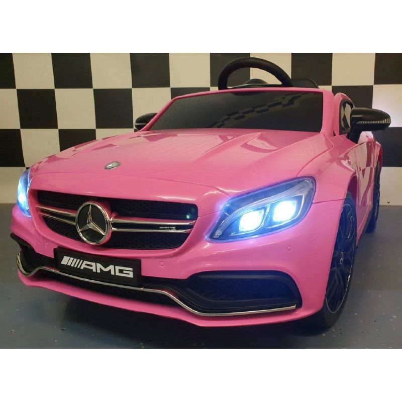 BEBESUNITA - Carro eléctrico montable recargable para niños Mercedes Benz KL-568 ROSADO