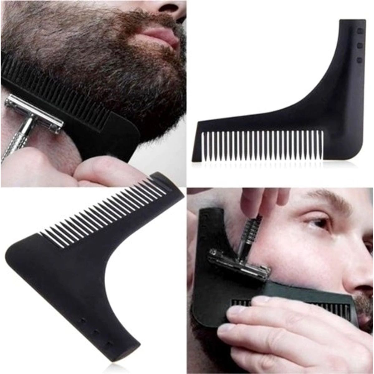 GENERICO - Peine Para Barba Guia Cepillo