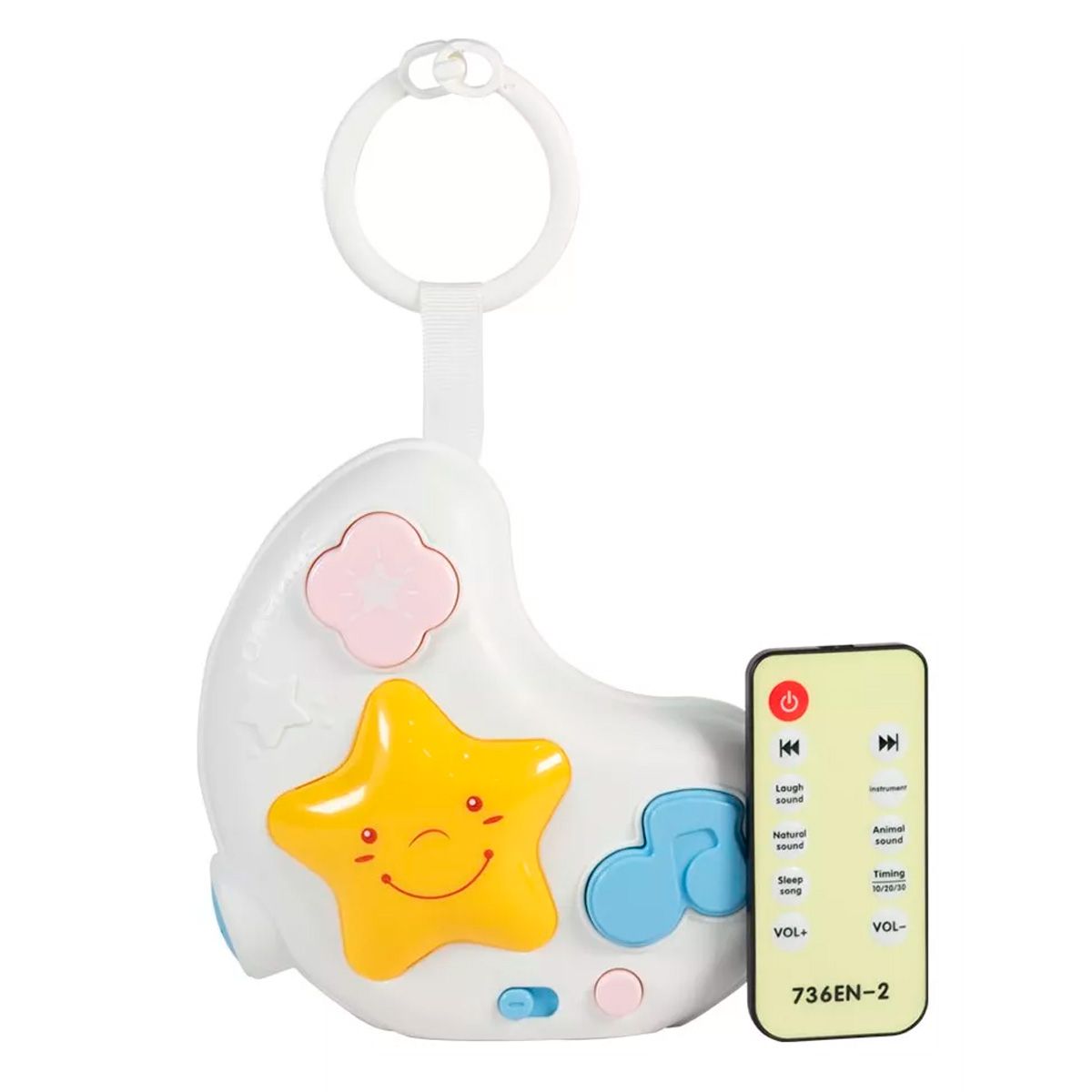 ENFANT'ASY - Lampara Proyector Musical Bebé Luna Y Estrellas Con Control