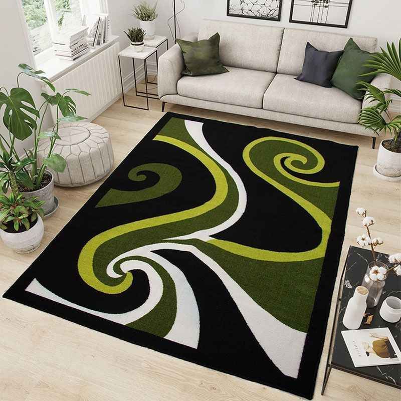 MITAPETE COM - Tapete Antideslizante Pie De Cama Moderno 80 X 120 cms Verde
