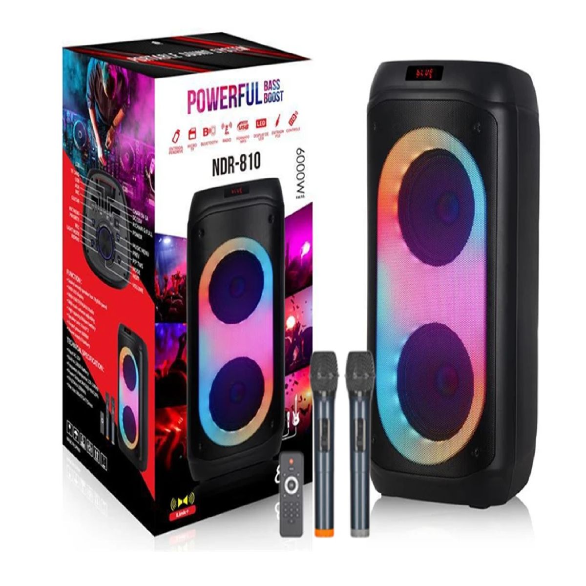 GENERICO - PARLANTE BASS BOOST MICROFONO KARAOKE