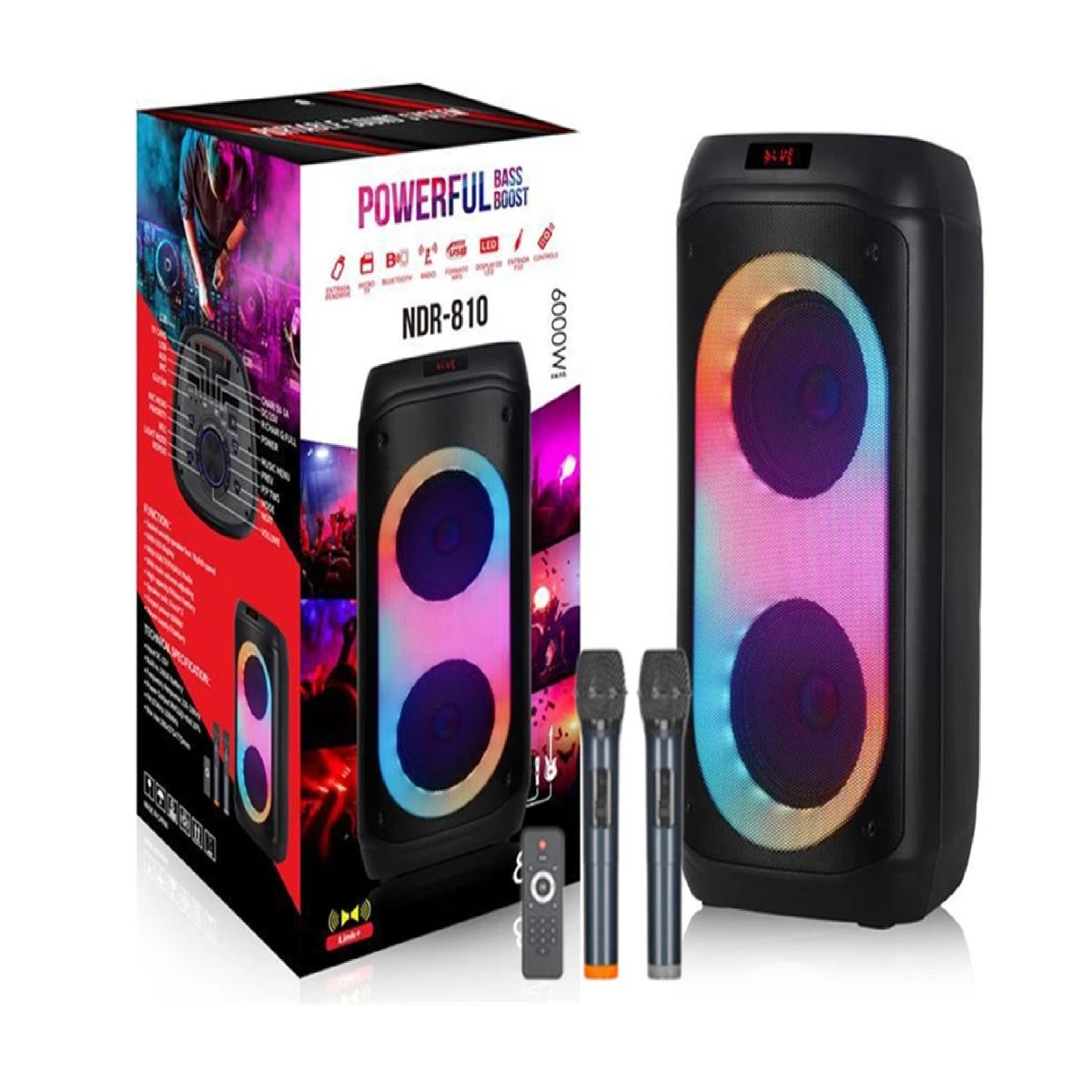 GENERICO - PARLANTE BASS BOOST MICROFONO KARAOKE