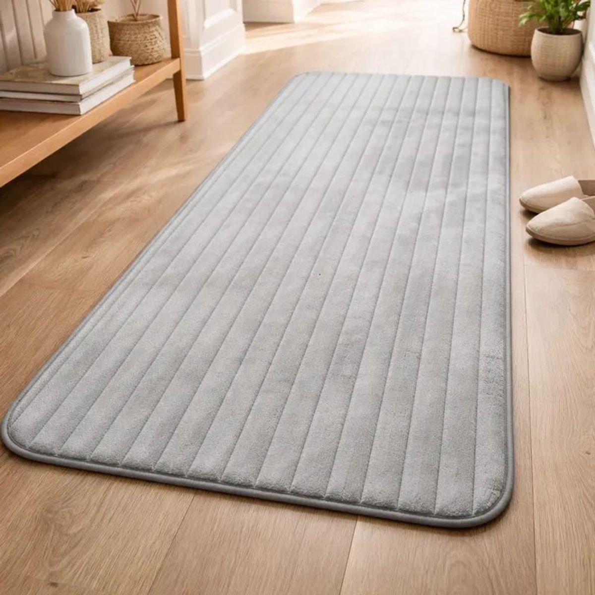MITAPETE COM - Tapete Alfombra Camino  Piel Sintetica Conejo  50 X 180 cms Gris