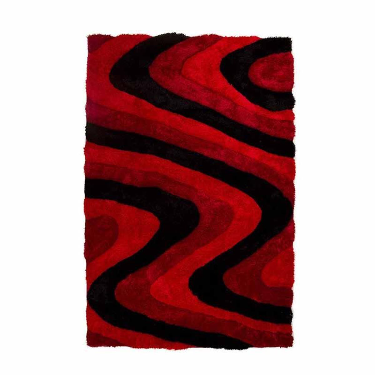 MITAPETE COM - Tapete Alfombra 3D 120 X 170cms Rojo Negro