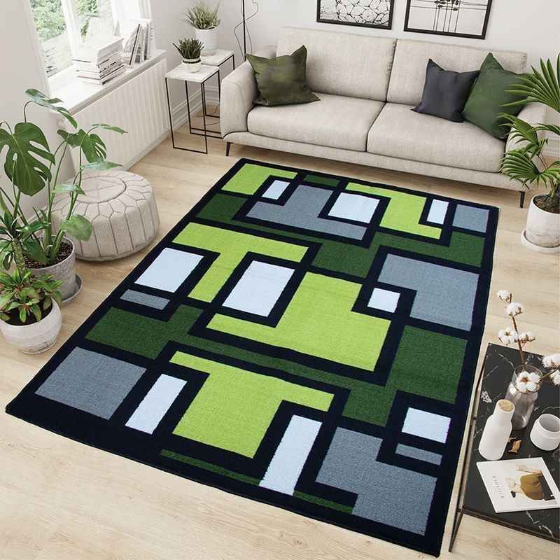 MITAPETE COM - Tapete Antideslizante Pie De Cama Moderno 80 X 120 cms Verde