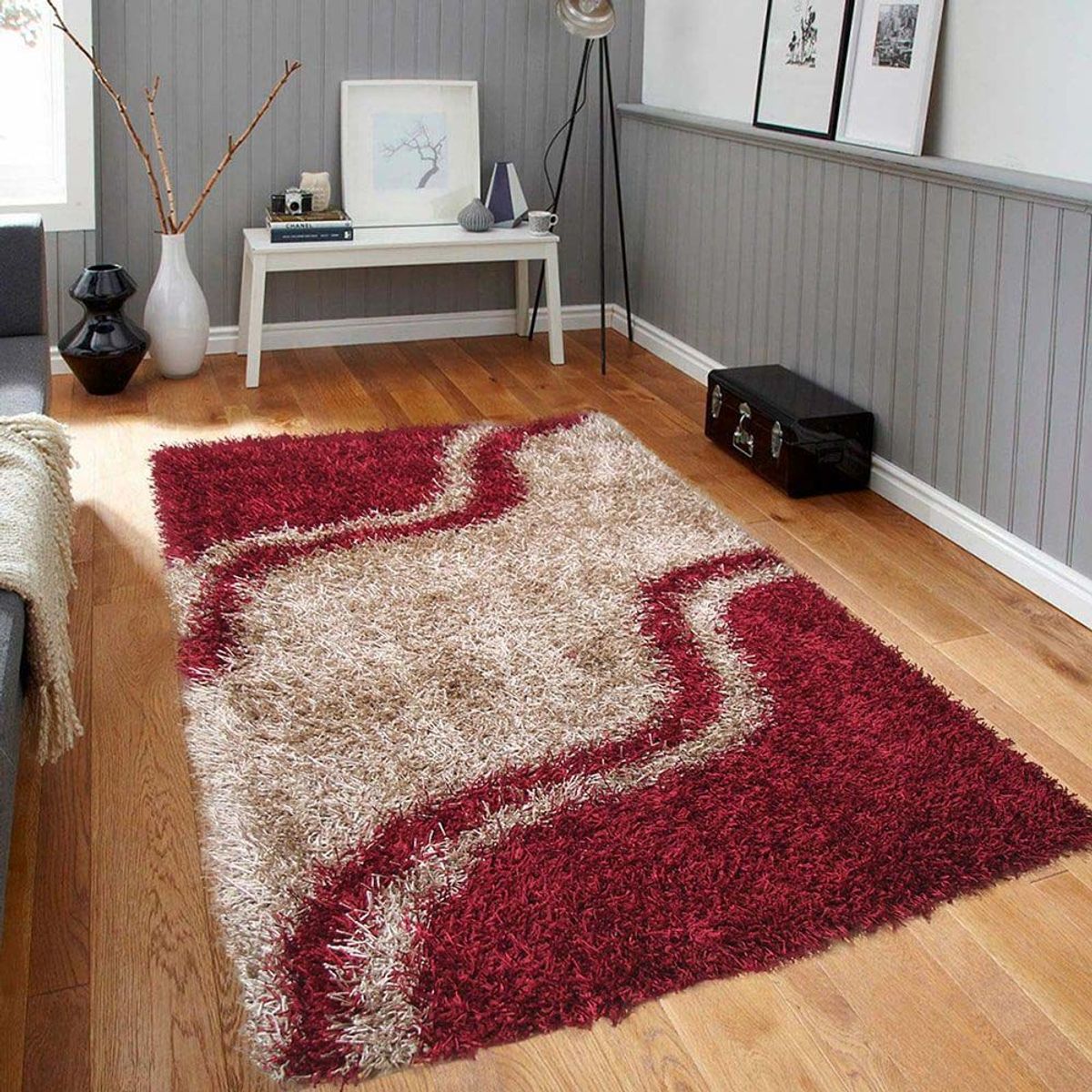 MITAPETE COM - Tapete Decorativo Moderno 133 X 190 cms Rojo