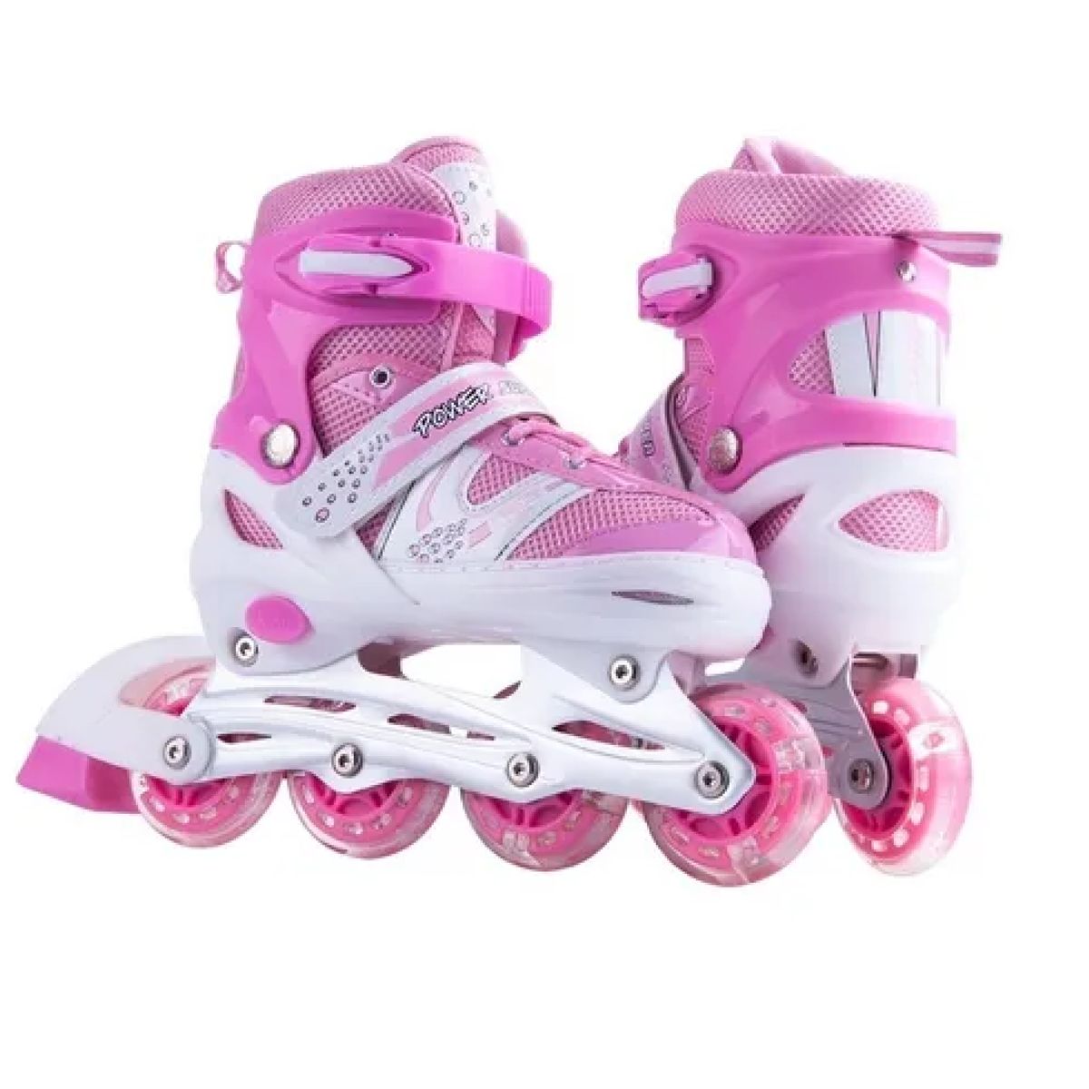 KIDSHOP - Patines Semiprofesionales Niño Kit Protección ROSA S 31-34