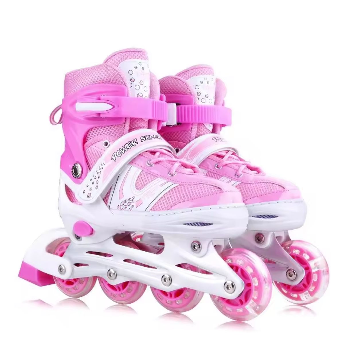 KIDSHOP - Patines Semiprofesionales Niño Kit Protección ROSA S 31-34