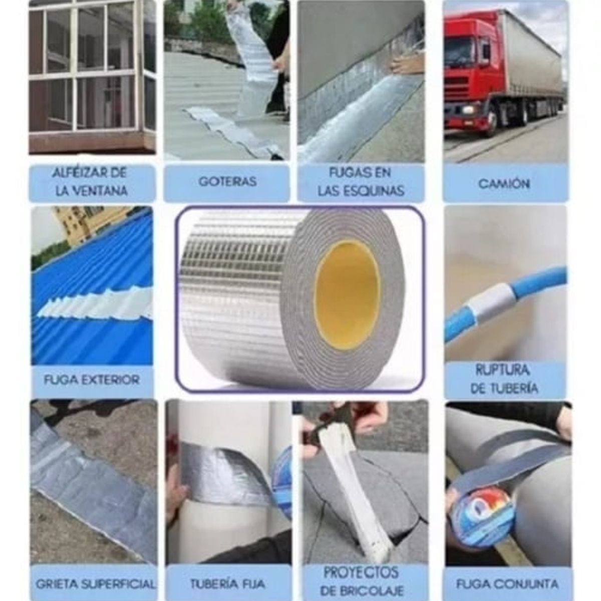 GENERICO - Cinta Impermeable De Butilo Superfuerte De 5 Cm X 10 Mts