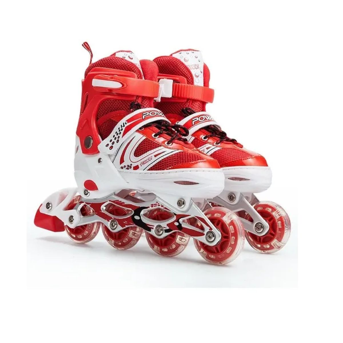 KIDSHOP - Patines Semiprofesionales Niño Kit Protección ROJO L 39-42
