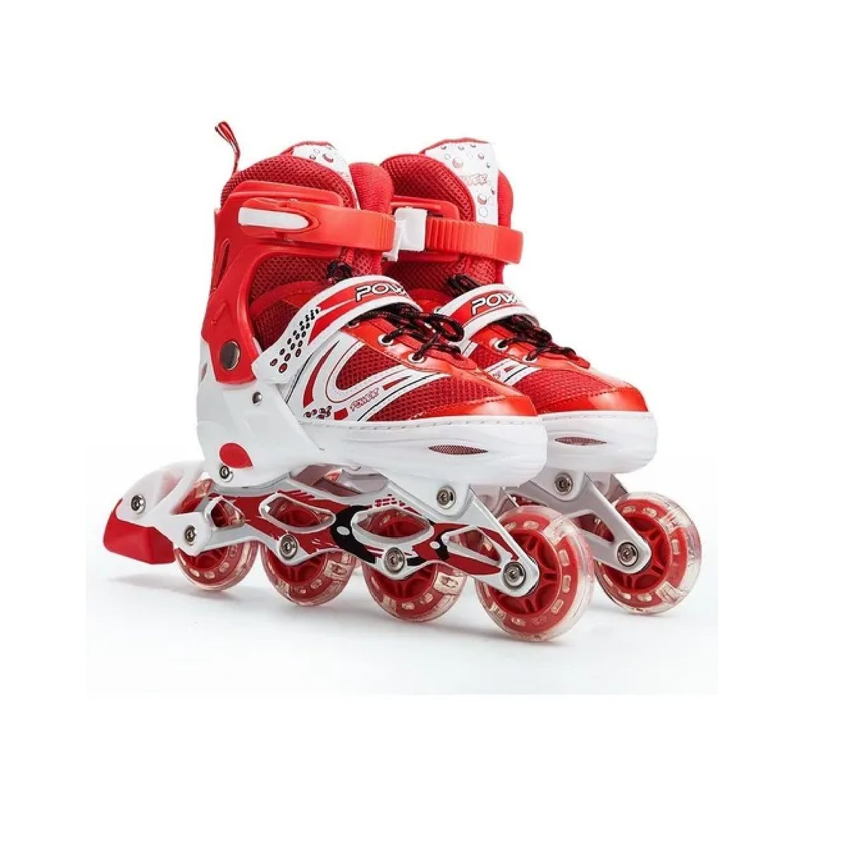 KIDSHOP - Patines Semiprofesionales Niño Kit Protección ROJO L 39-42