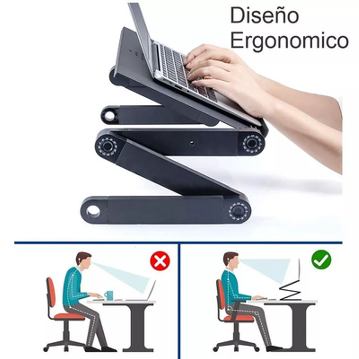 GENERICO - Mesa Ajustable Portátil Multiuso Laptop Table T8