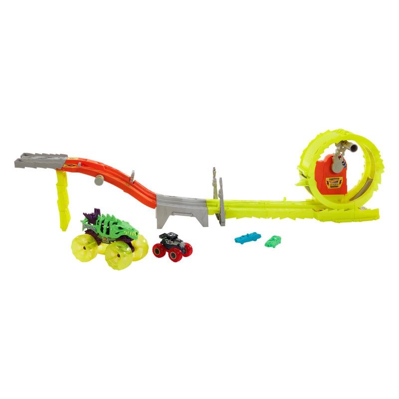HOT WHEELS - Hot Wheels Monster Trucks Pista Recarga Energía Y Destruye